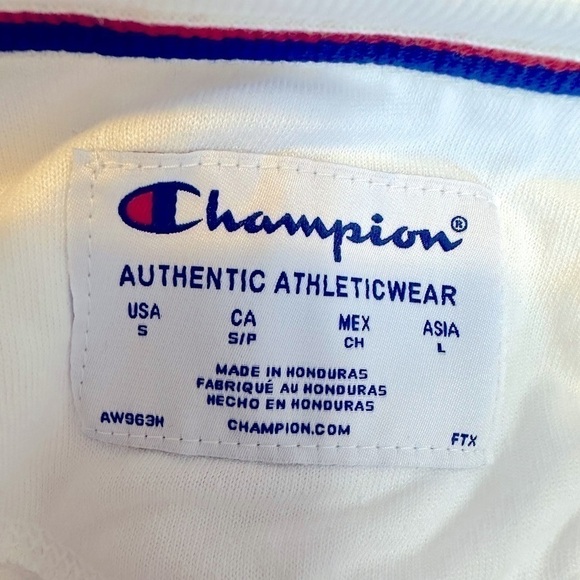 NWT Champion Powerblend Crewneck Logo Print Sweatshirt White Size Small - Picture 9 of 12